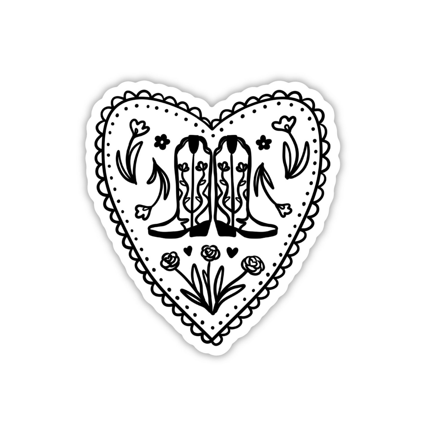 Cowgirl Heart Die-Cut Sticker