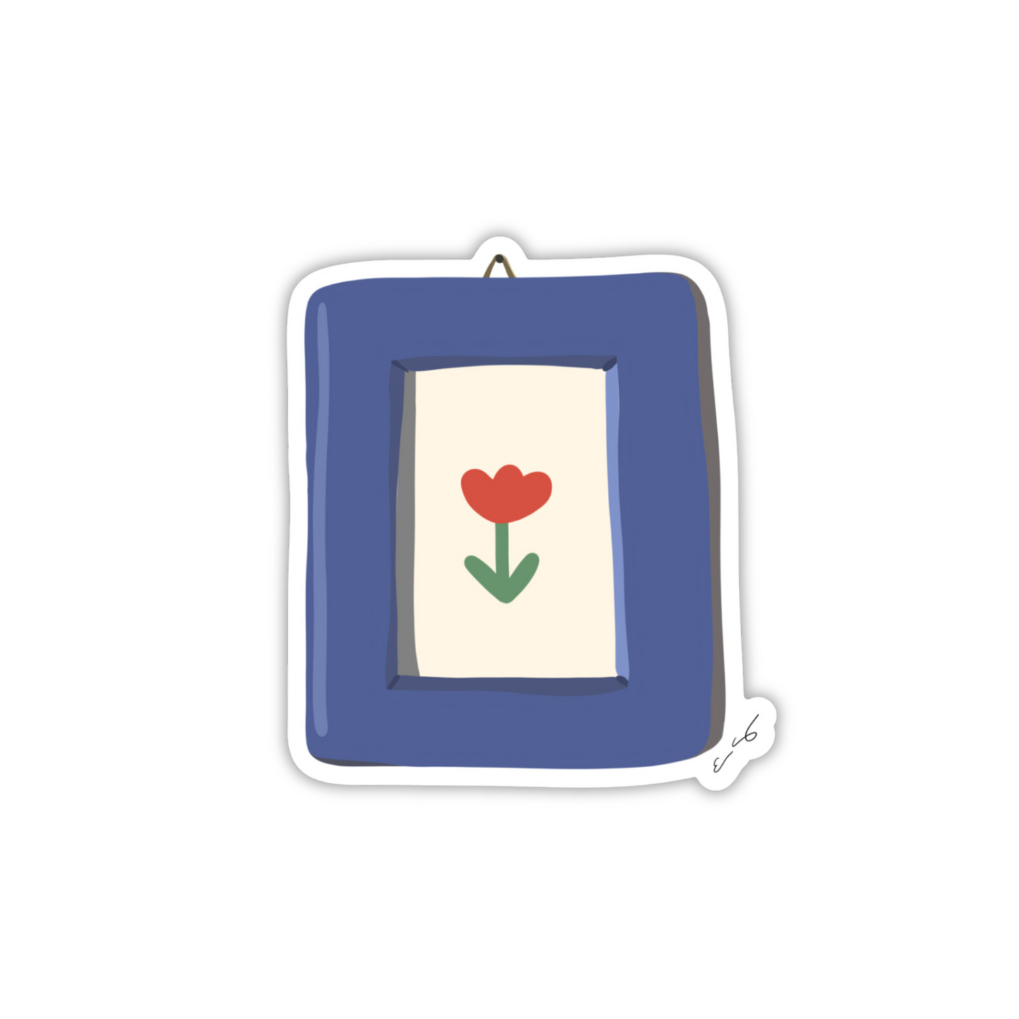 Blue Frame Die-Cut Sticker