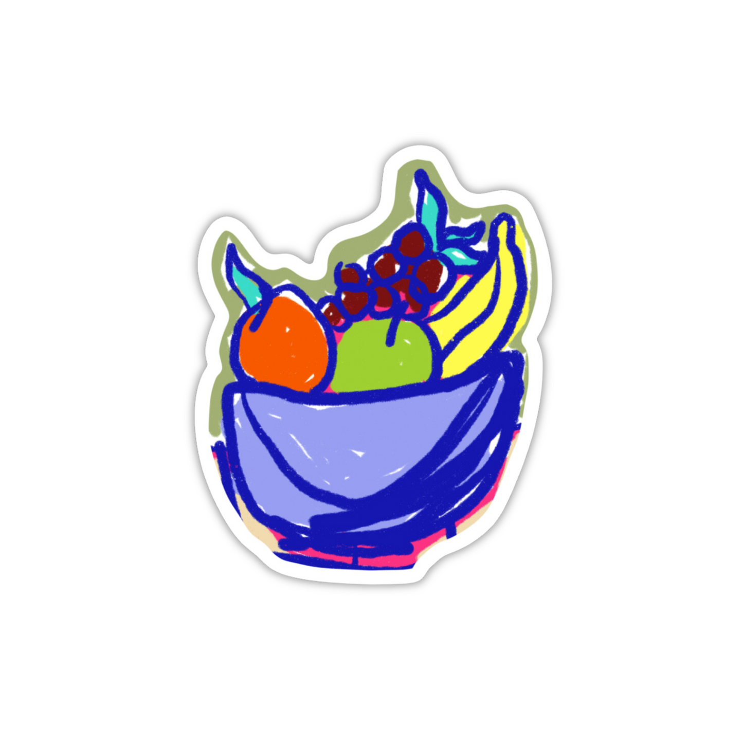 Fruit Bowl Die-Cut Sticker