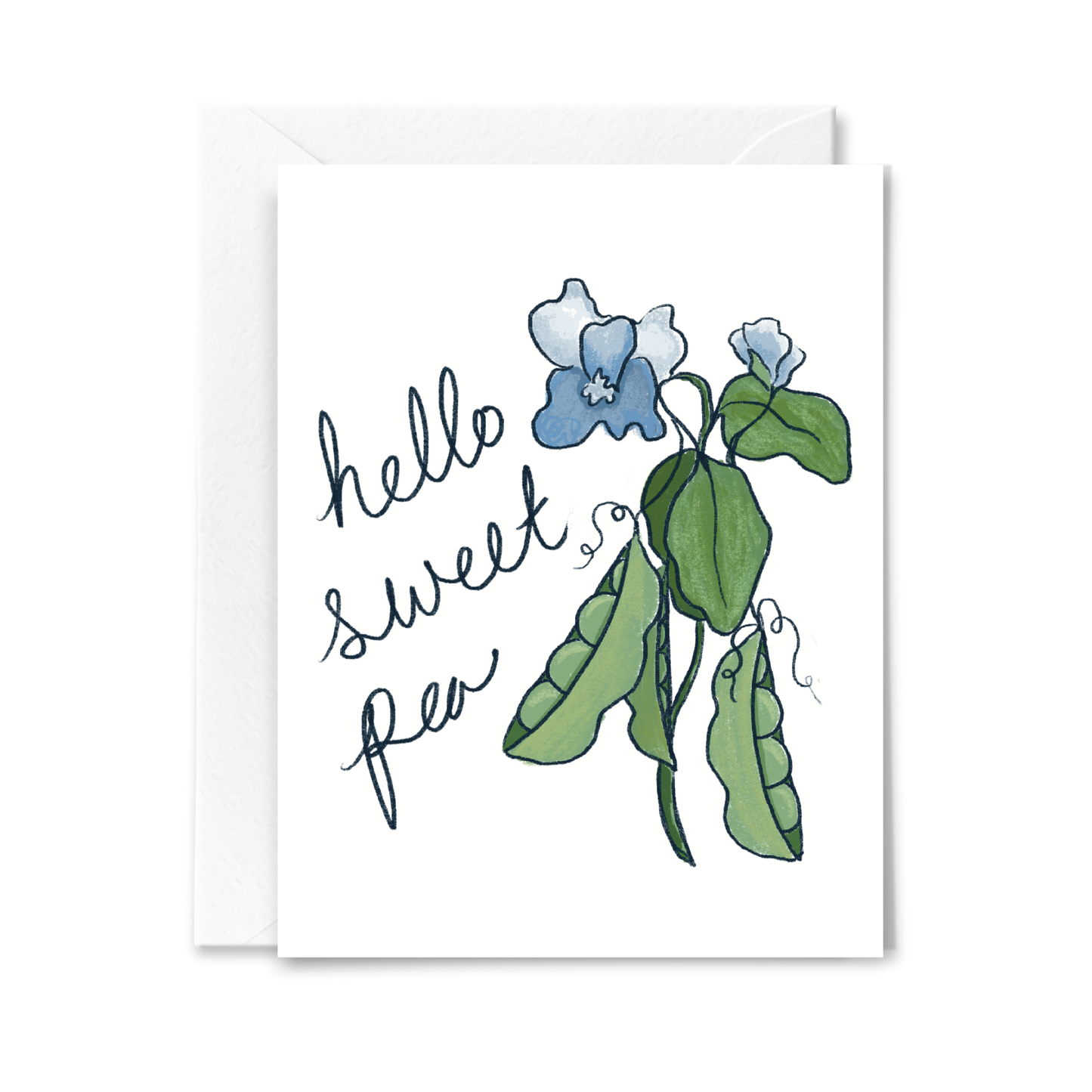 Sweet Pea Baby Card