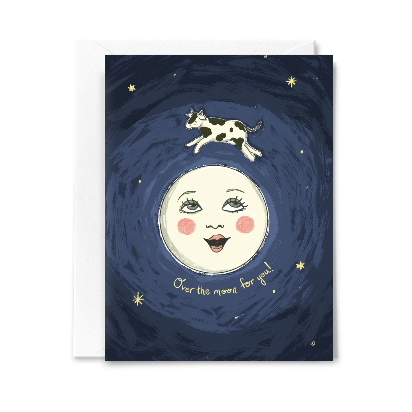 Over The Moon For You Card