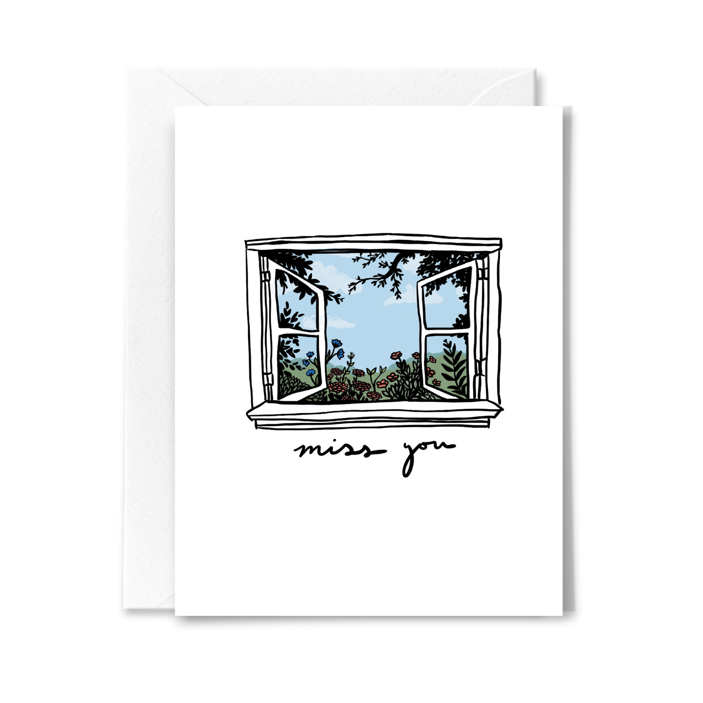 Miss You Window Card