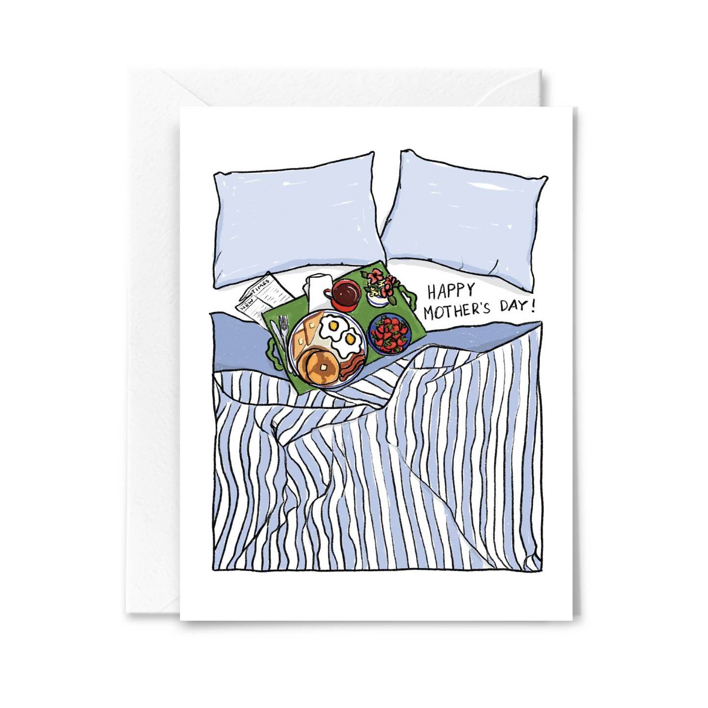 Breakfast in Bed Mom Card