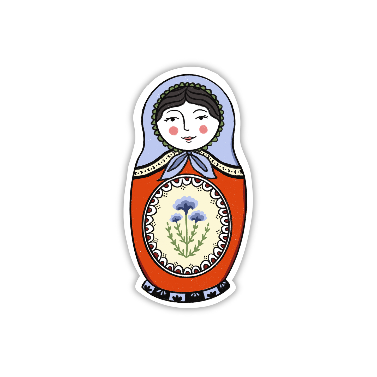 Nesting Doll Die-Cut Sticker