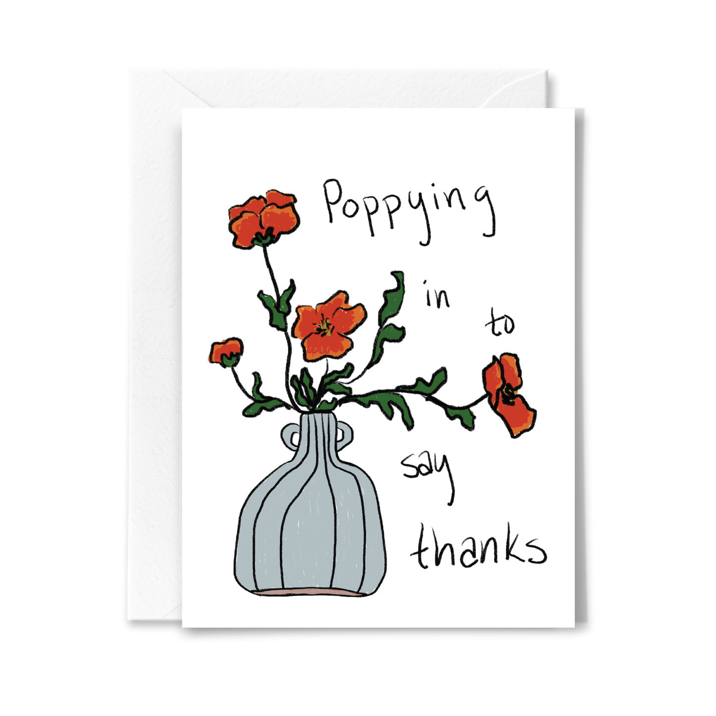 Poppy Thanks Card
