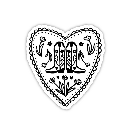 Cowgirl Heart Die-Cut Sticker