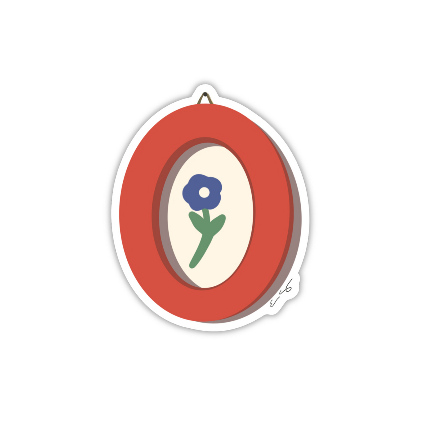 Red Frame Die-Cut Sticker