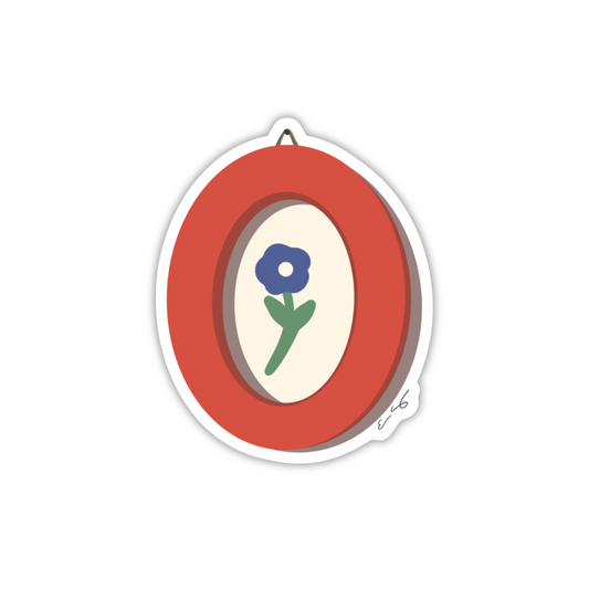 Red Frame Die-Cut Sticker