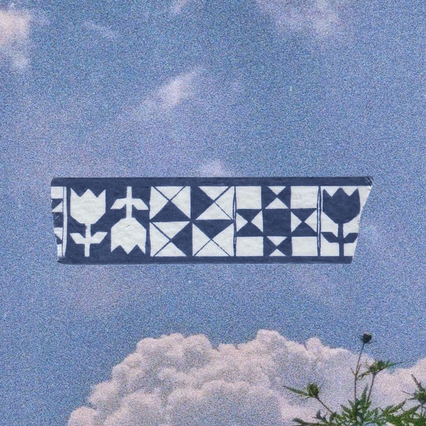 Dark Blue Quilt Washi Tape