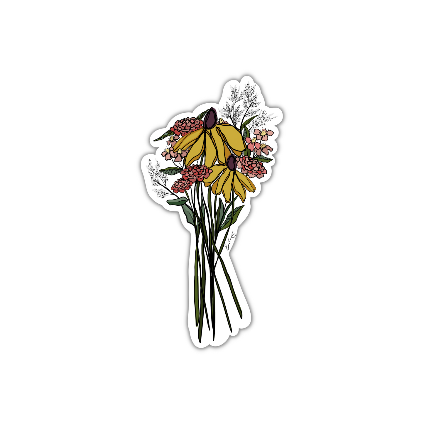Wildflowers Die-Cut Sticker