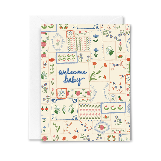 Welcome Baby Quilt Card