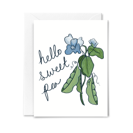 Sweet Pea Baby Card