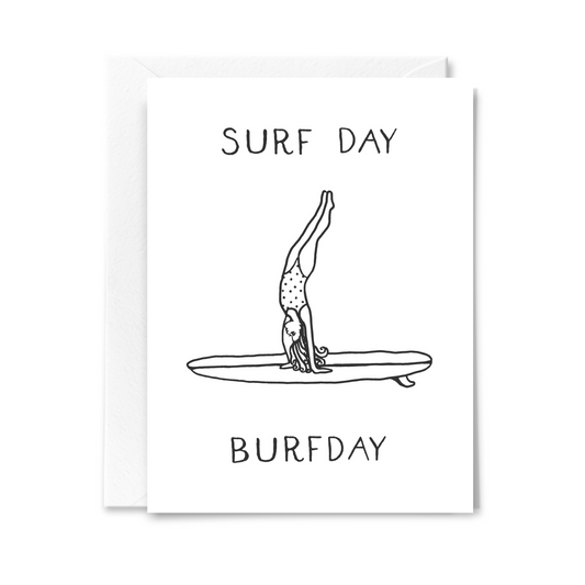 Surf Day Burfday Card