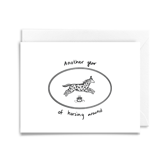 Horsing Around Birthday Card