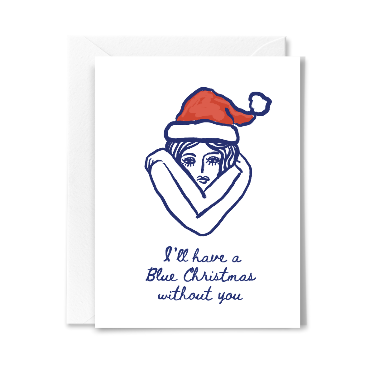 Blue Christmas Card