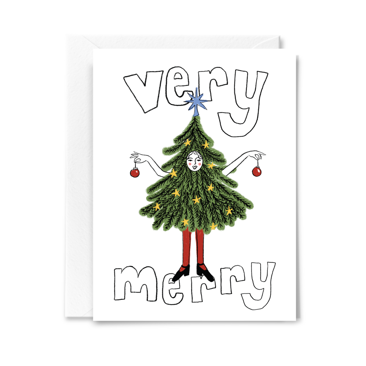 Very Merry Christmas Tree Card
