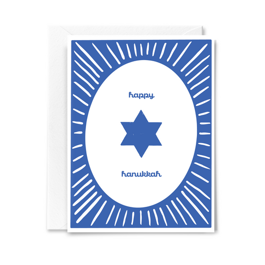 Happy Hanukkah Star Card