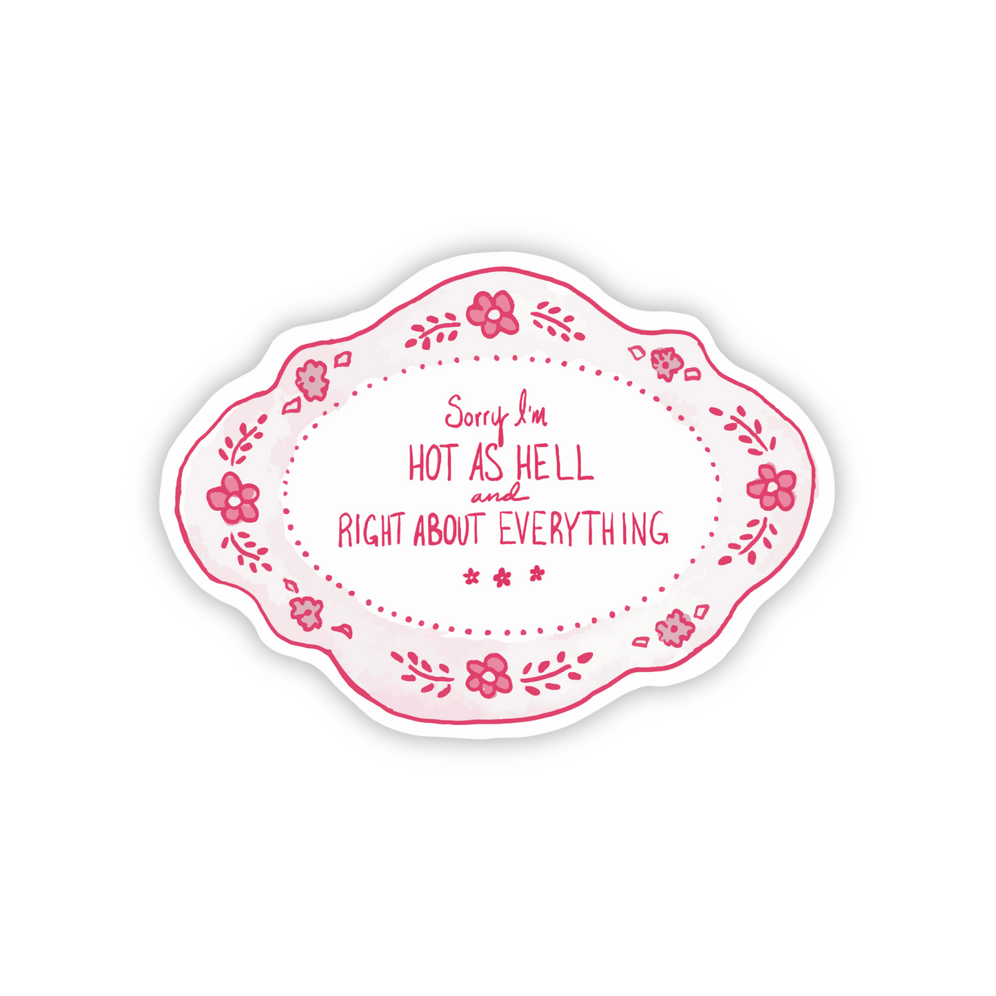 Hot as Hell Die-Cut Sticker