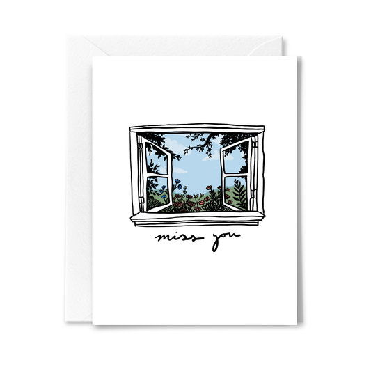 Miss You Window Card