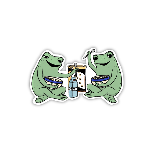 Cereal Frogs Die-Cut Sticker