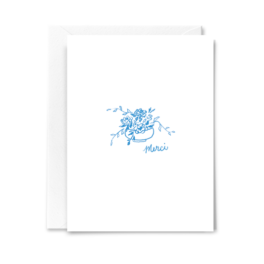 Merci Flowers Card